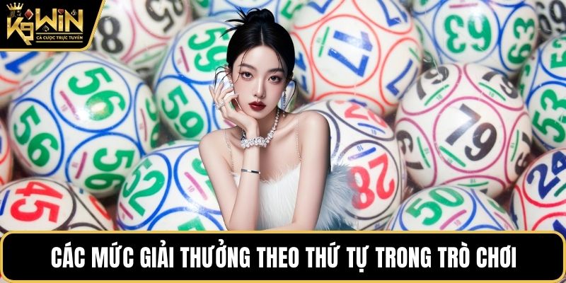 Các mức giải thưởng theo thứ tự trong trò chơi
