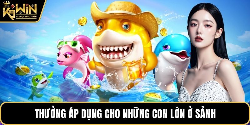 Thưởng áp dụng cho những con lớn ở sảnh